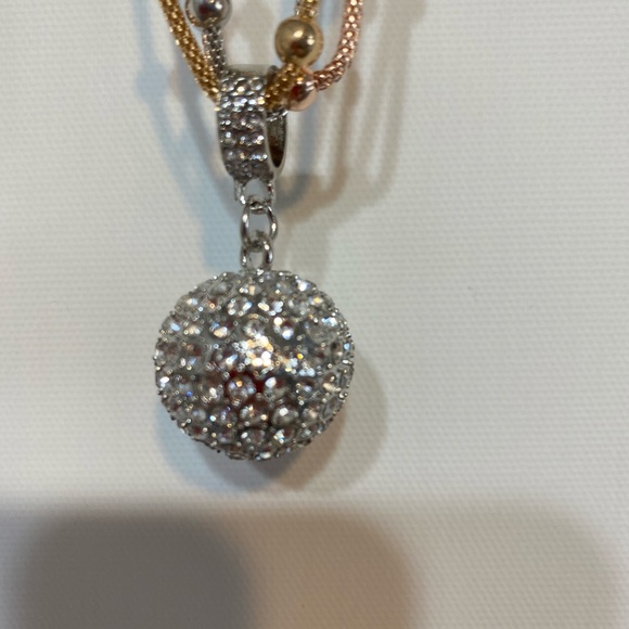 Rhinestone Ball Necklace - Picture 3 of 3